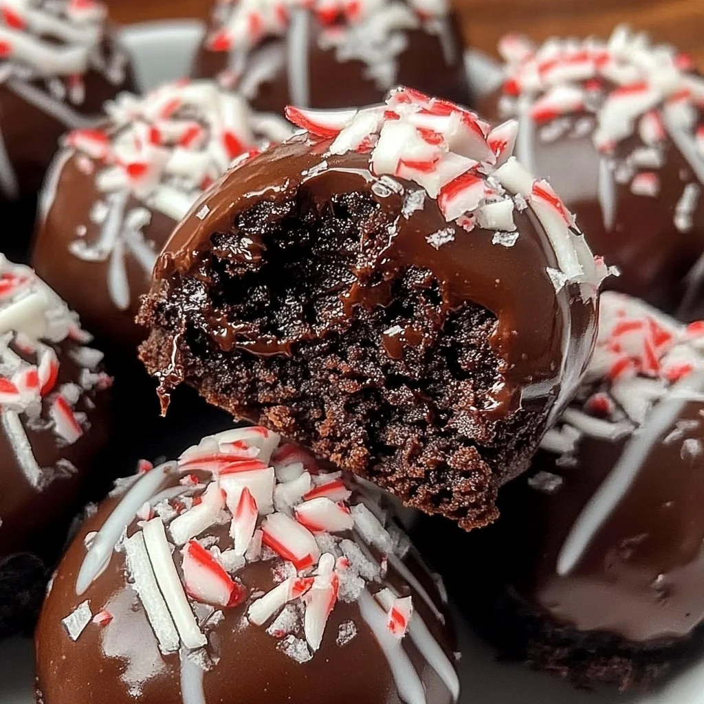 Chocolate Peppermint Brownie Balls