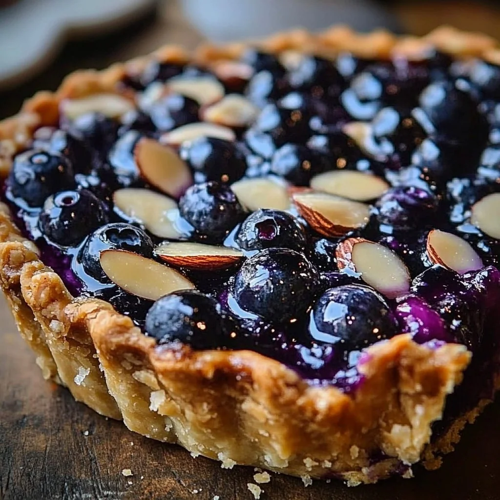 Christmas Blueberry Almond Tart