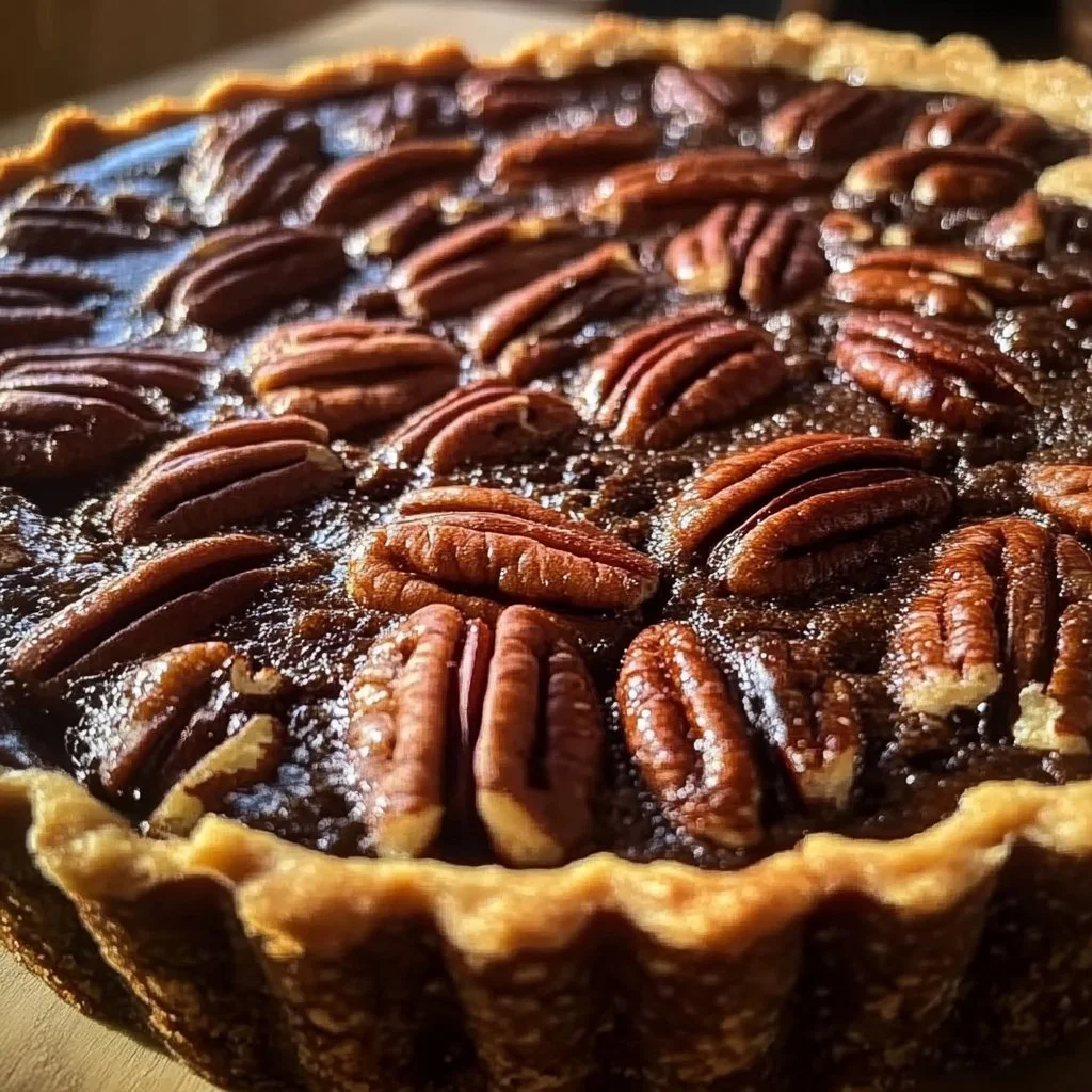 Christmas Chocolate Pecan Tart