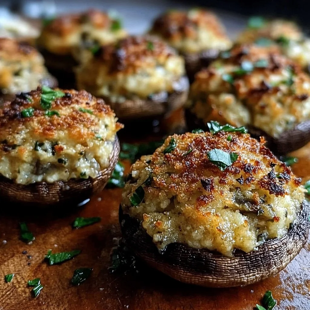 Christmas Stuffed Mushrooms