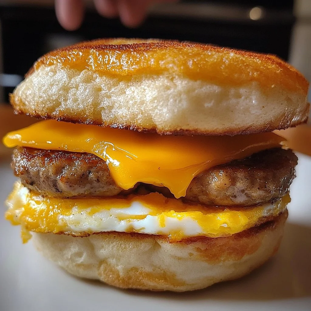 Copycat McDonald's Sausage Egg Cheese McMuffin