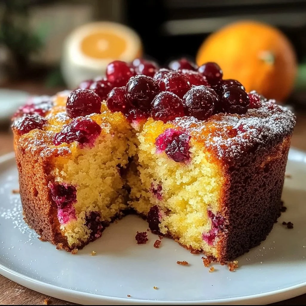 Cranberry Orange Christmas Cake