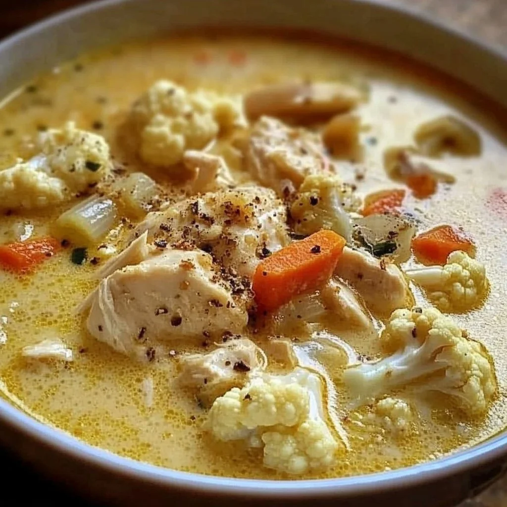 Creamy Cauliflower Chicken Soup