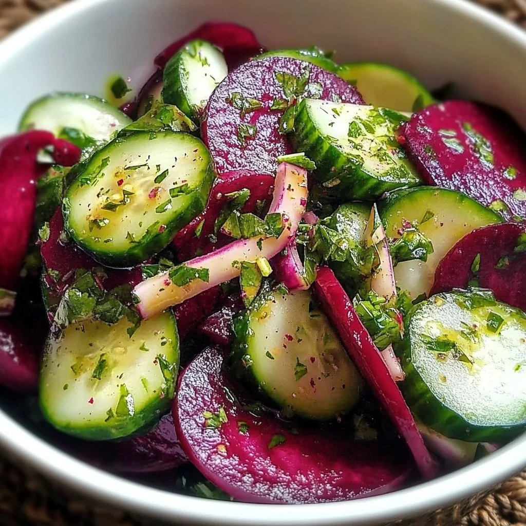 Crisp Cucumber and Beetroot Salad