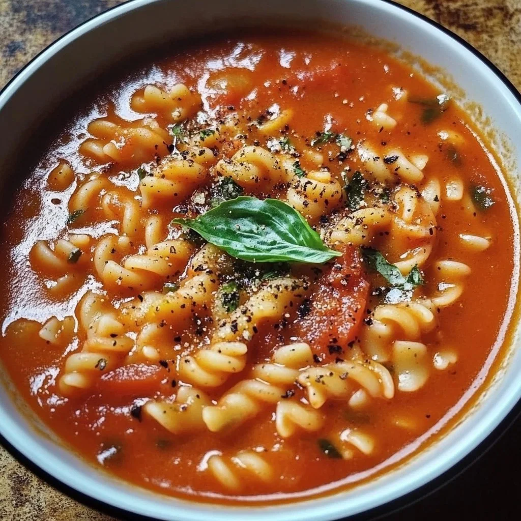 Vegan Tomato Pasta Soup