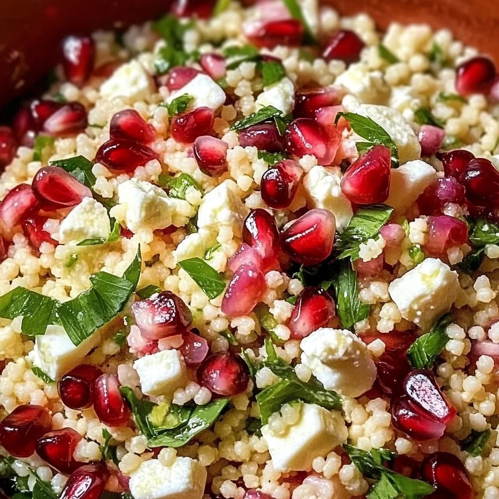 Feta Pomegranate Couscous Salad