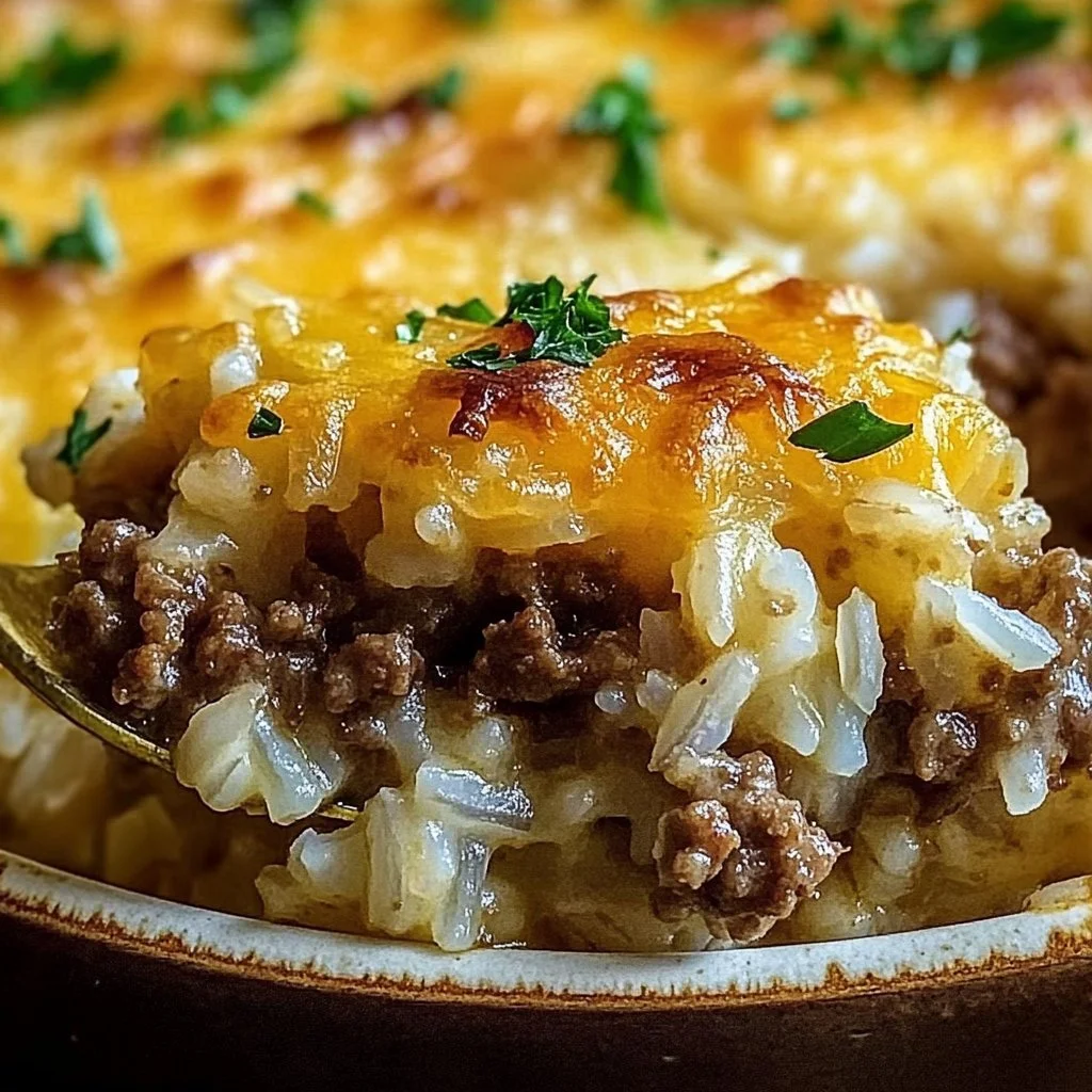 French Onion Ground Beef and Rice