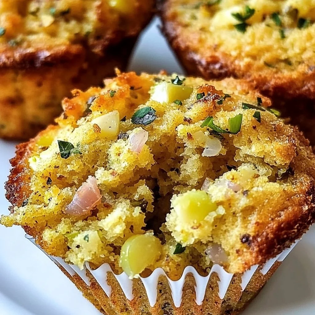 Holiday Cornbread Stuffing Muffins