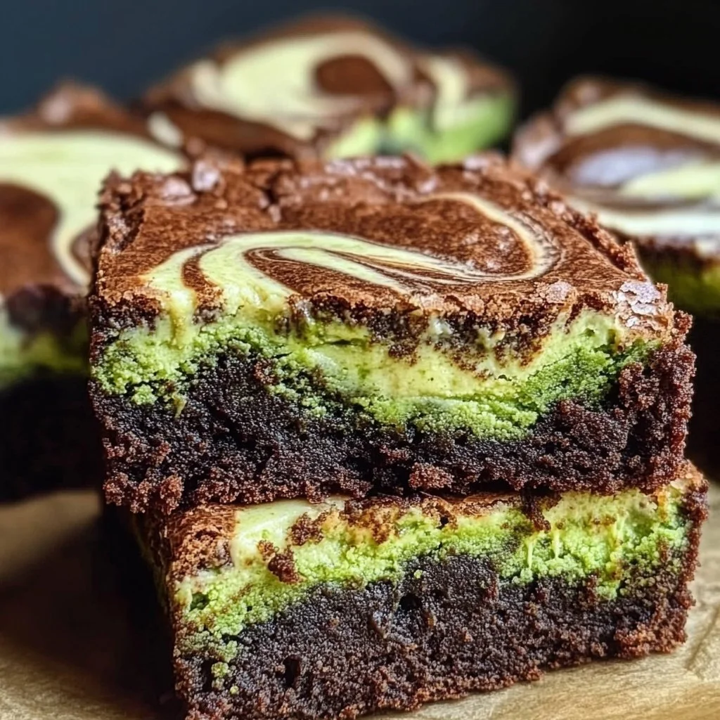 Matcha Cheesecake Swirl Brownies