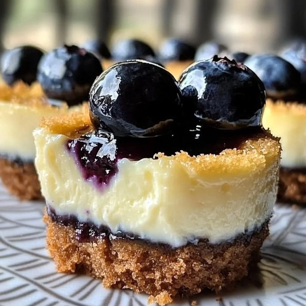 Mini Lemon Blueberry Cheesecakes