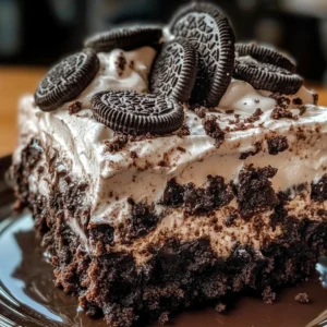 Oreo Poke Chocolate Cake