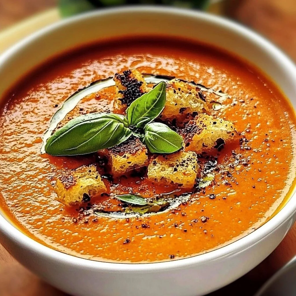 Perfect Roasted Tomato Basil Soup