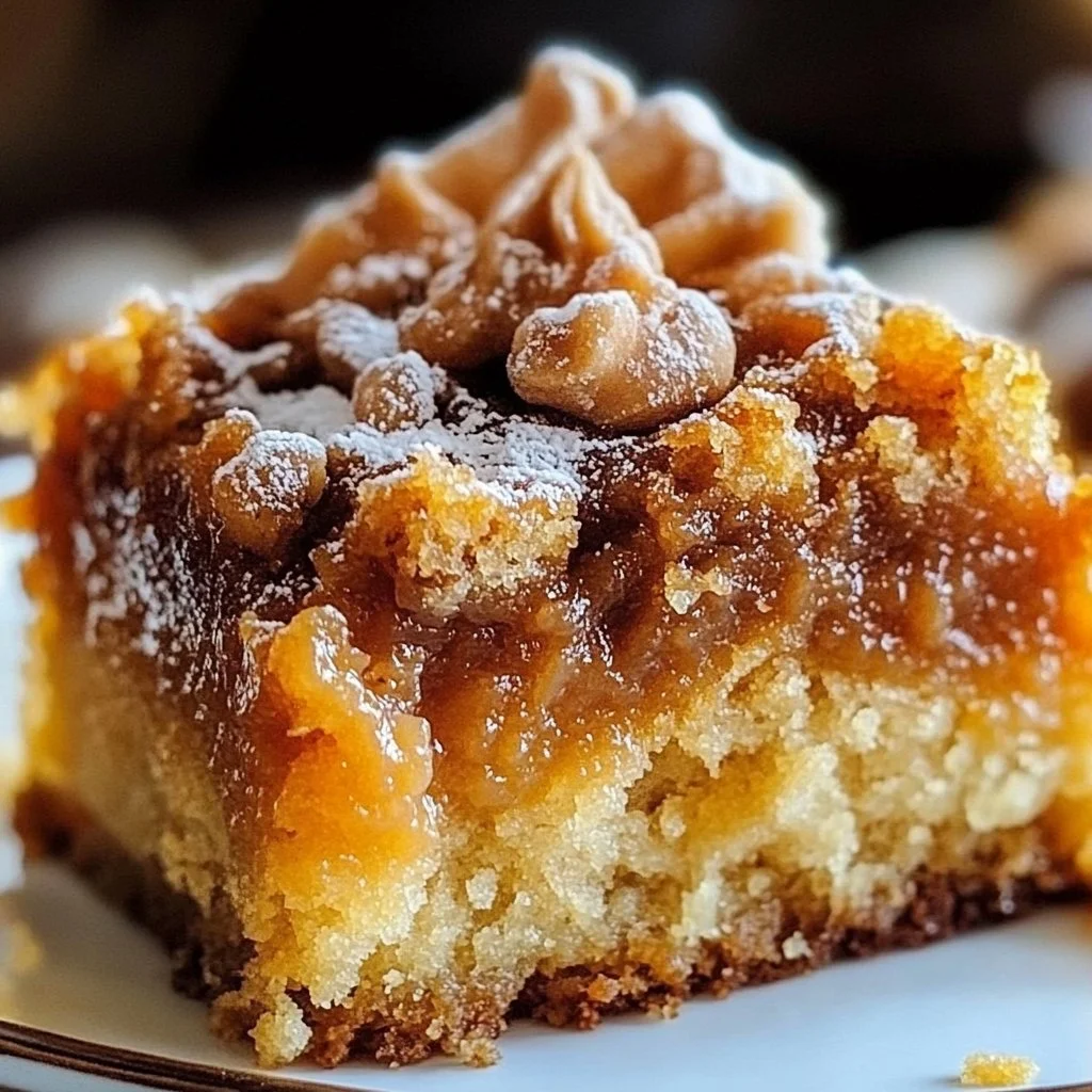 Delicious Pumpkin Dump Cake served with whipped cream, perfect for fall desserts.