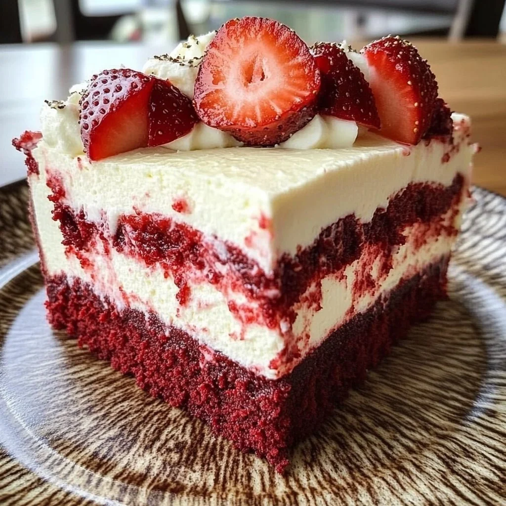 Red Velvet Strawberry Cheesecake