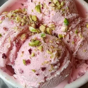 Rose Pistachio Cheesecake Ice Cream