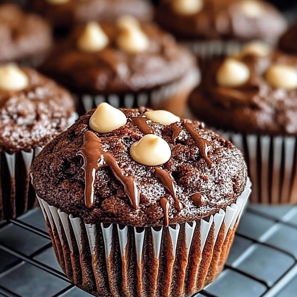 Double Chocolate Zucchini Muffins