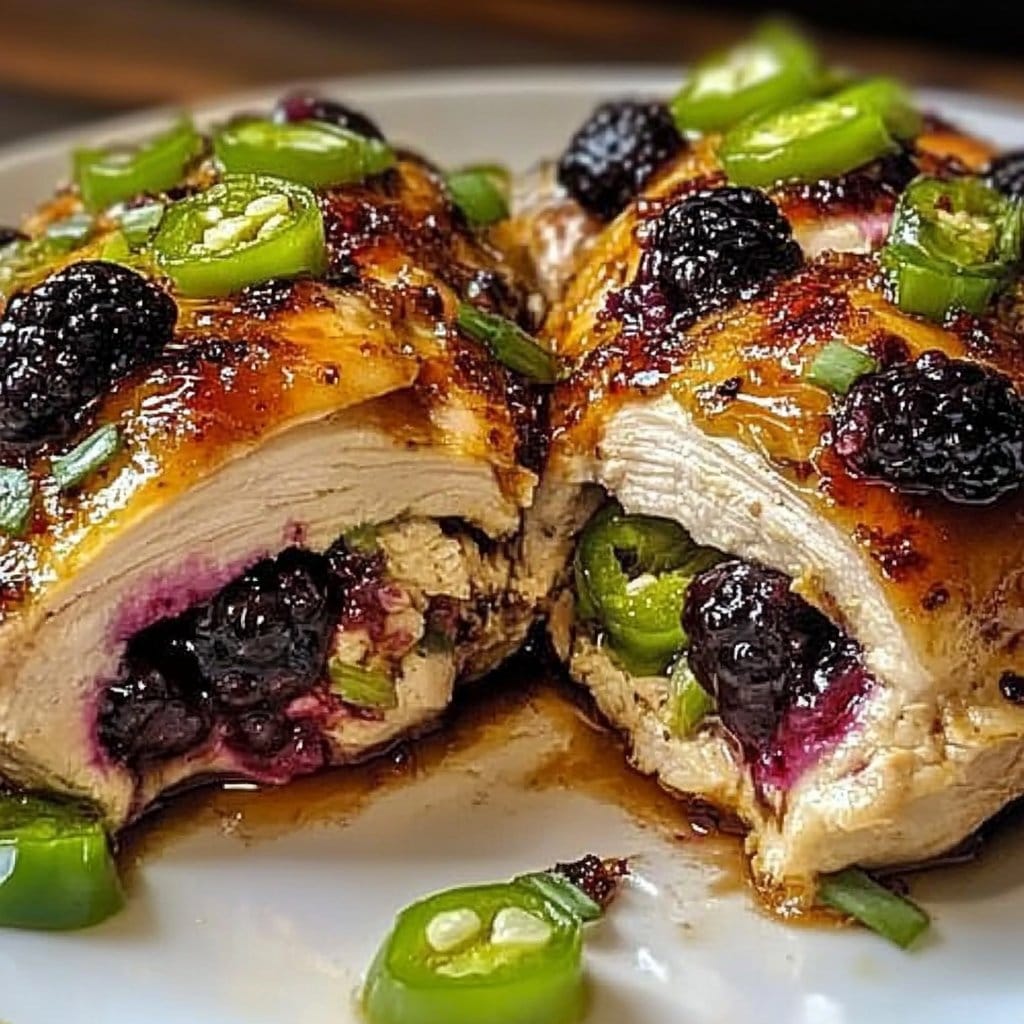 Discover the Joy of Melty Blackberry Jalapeño Stuffed Chicken Today!