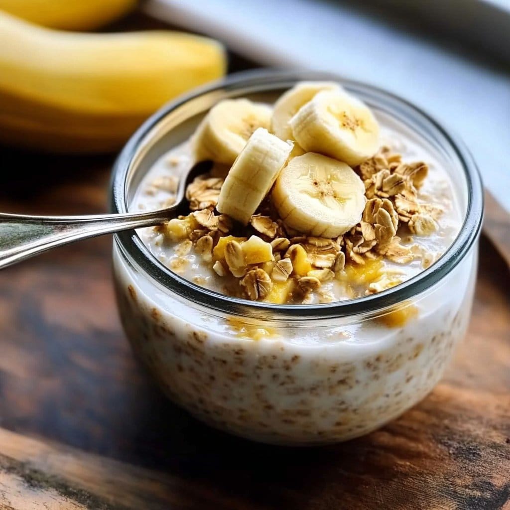 Healthy Banana Overnight Oats