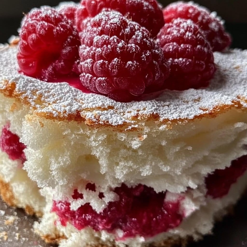 Raspberry Angel Food Cake