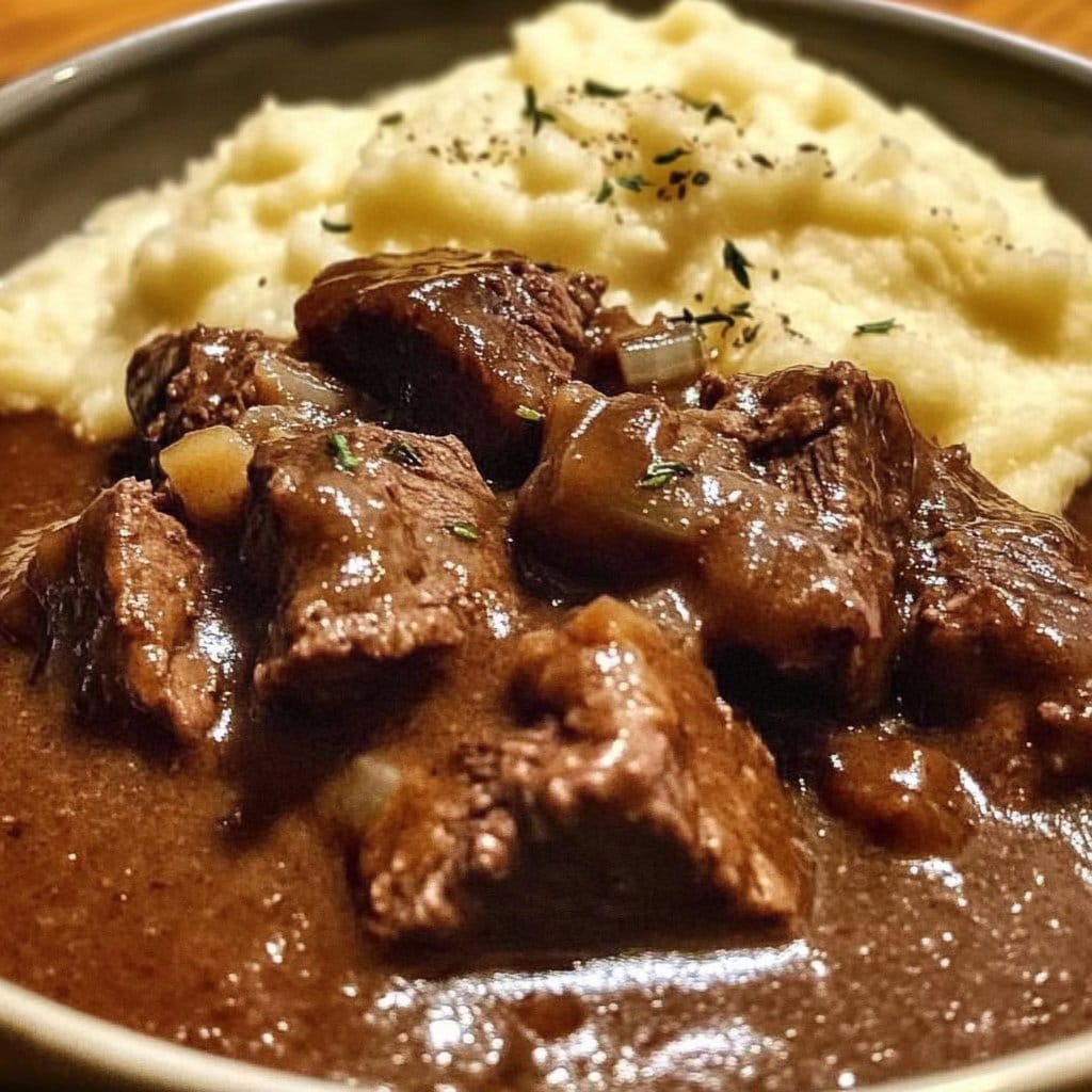Crockpot Cubed Steak And Gravy