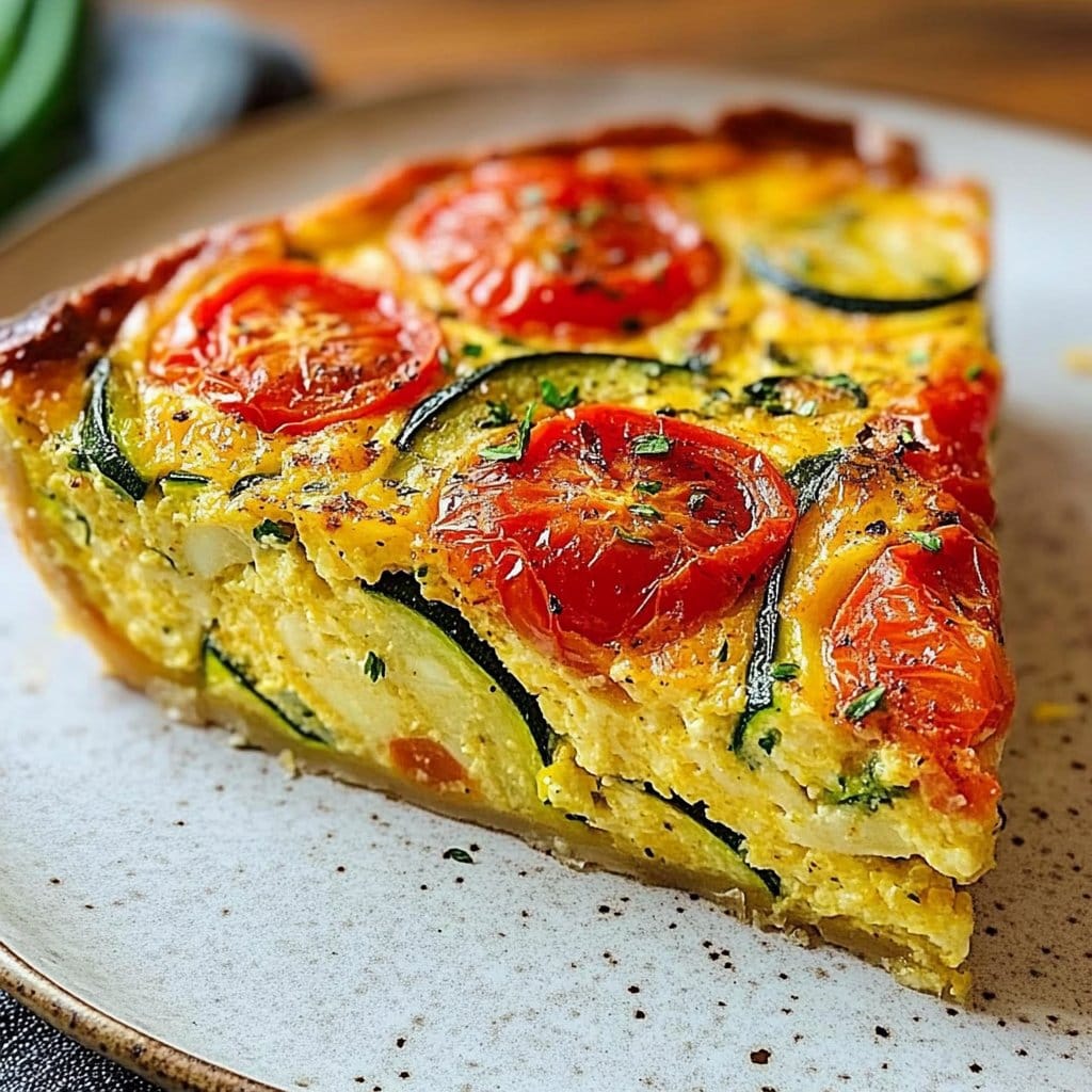 Crustless Zucchini Tomato Quiche