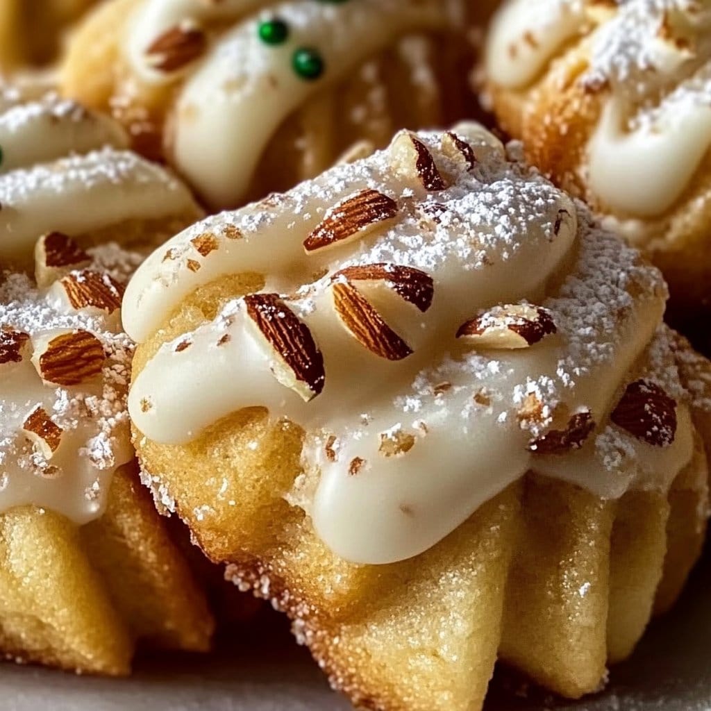 Twisted Christmas Cookies with Zesty Almond Icing Delight - Easy and Delicious!