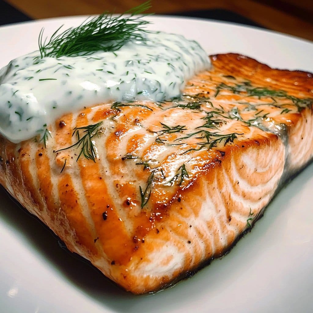 Baked Salmon with Dill Yogurt Sauce: 5 Star Flavor Bliss