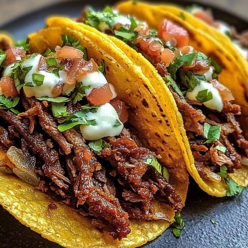 Golden Crispy Beef Tacos