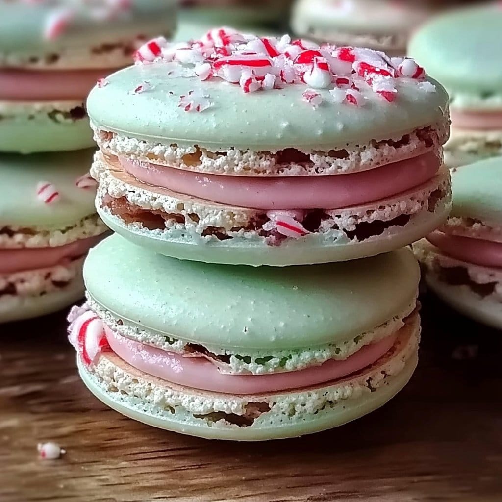 Peppermint Macarons