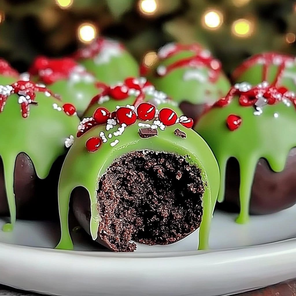 Festive Grinch Oreo Balls