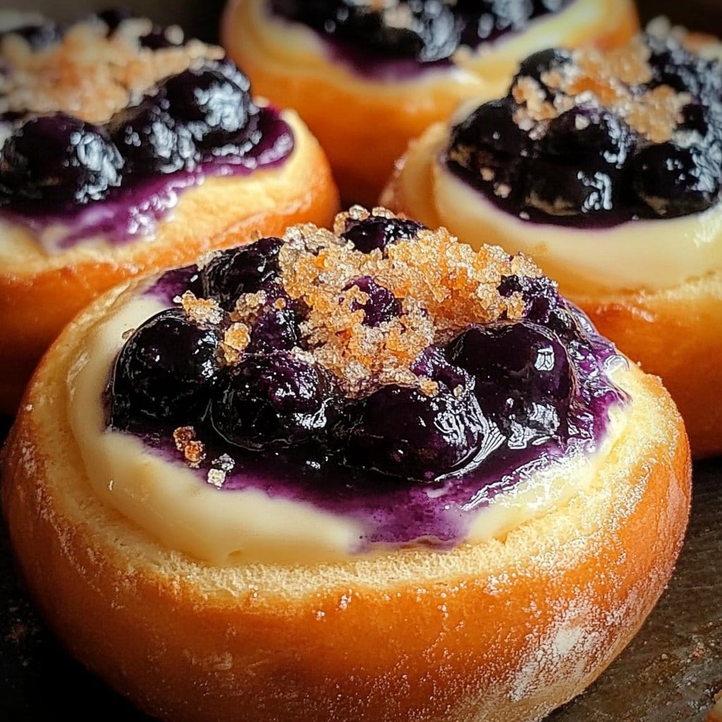 Blueberry Cheesecake Brioche Buns