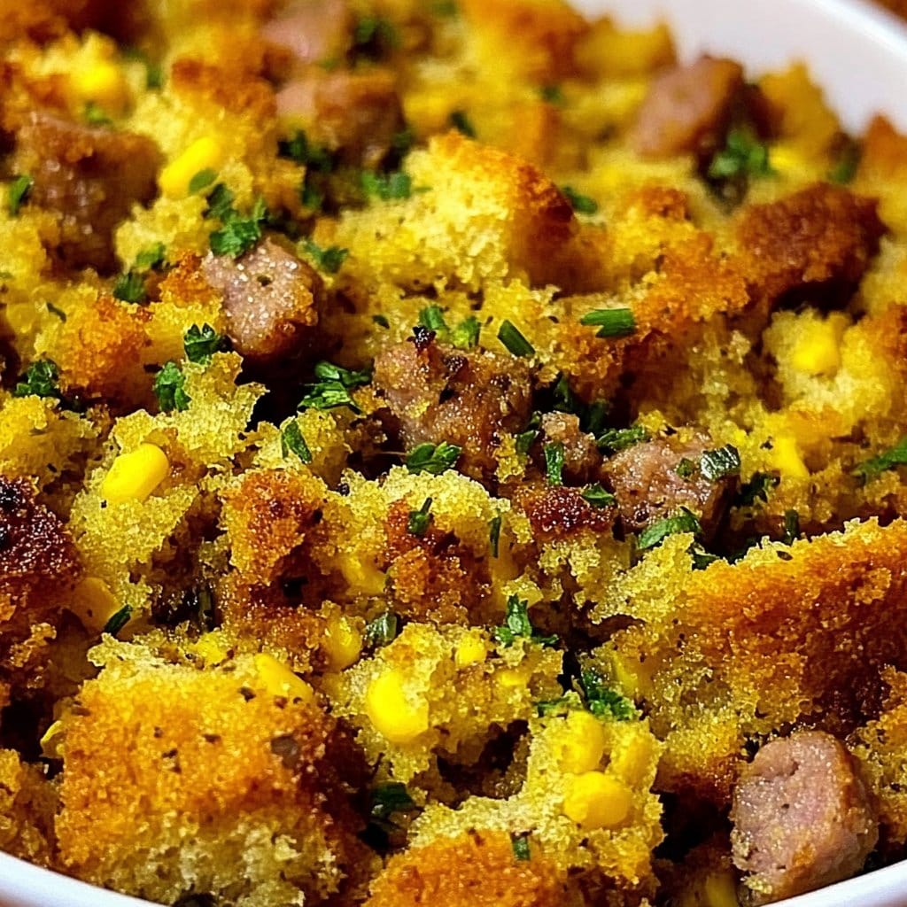 Sausage Southern Cornbread Stuffing