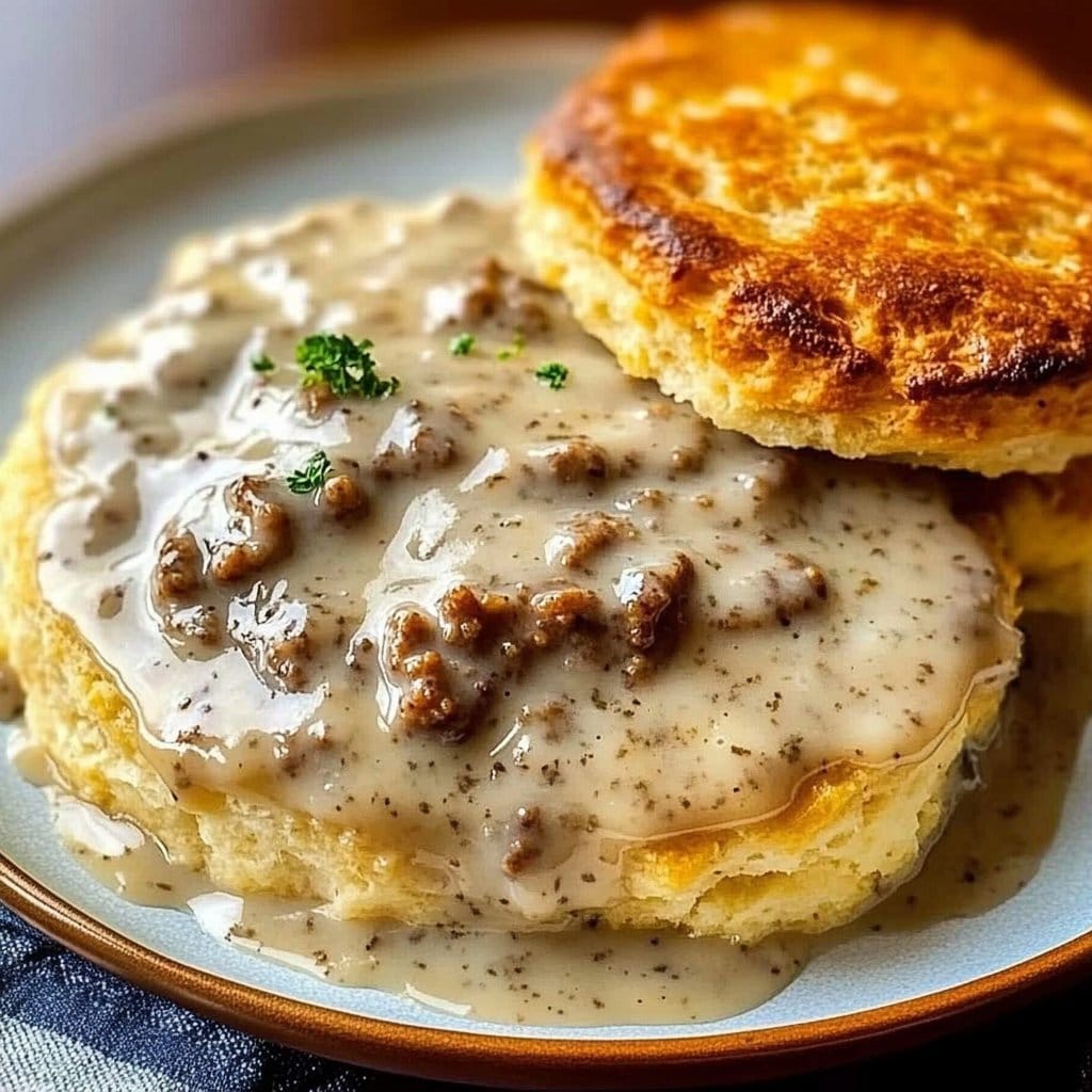 Sausage Gravy and Biscuits