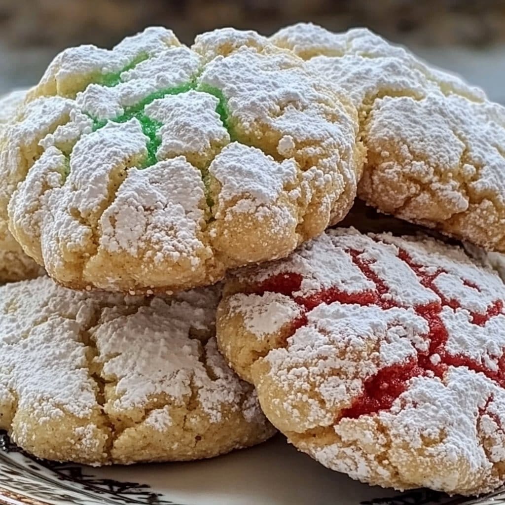 Cool Whip Christmas Crinkle Cookies