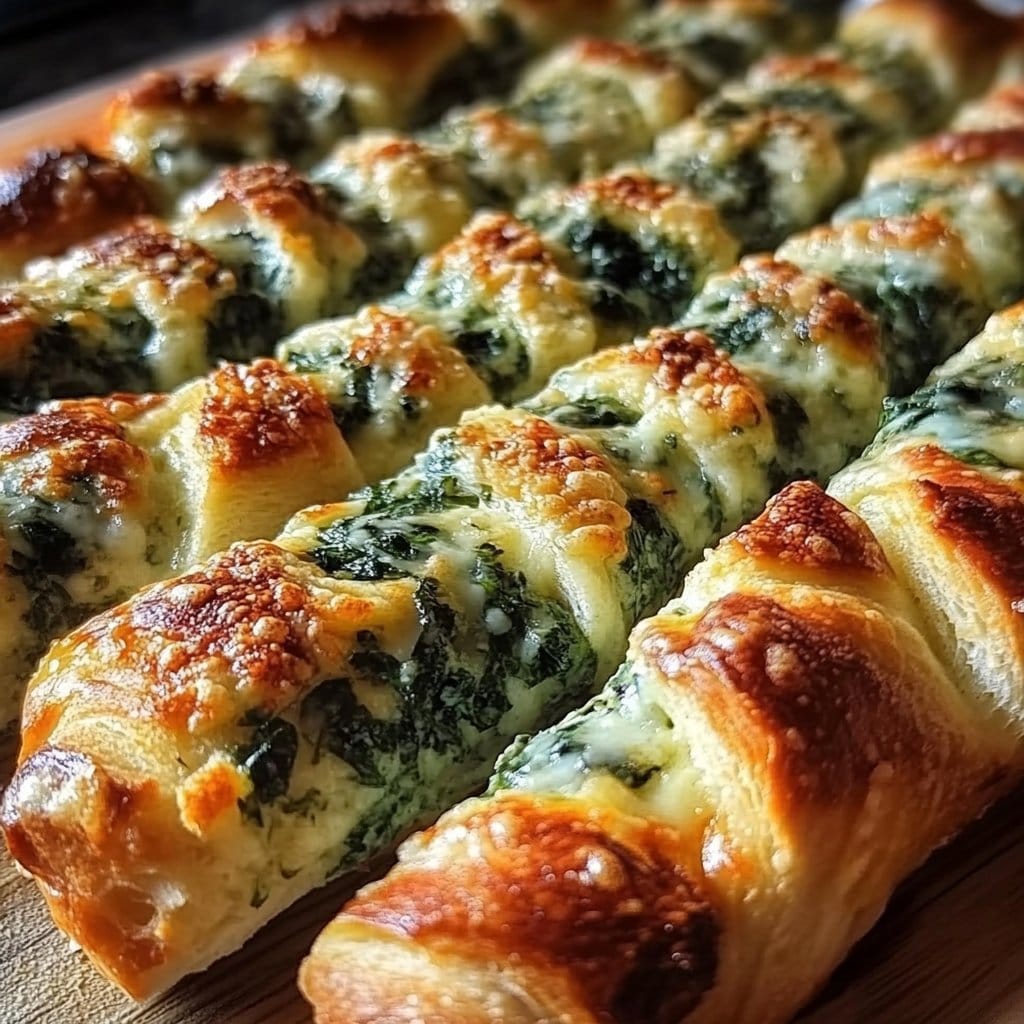 Christmas Tree Spinach Dip Breadsticks