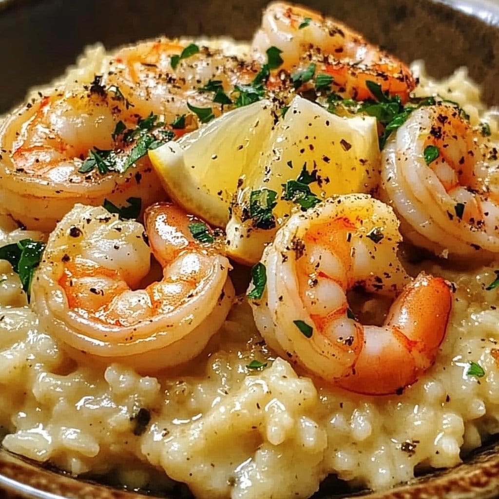Lemon Garlic Shrimp Risotto