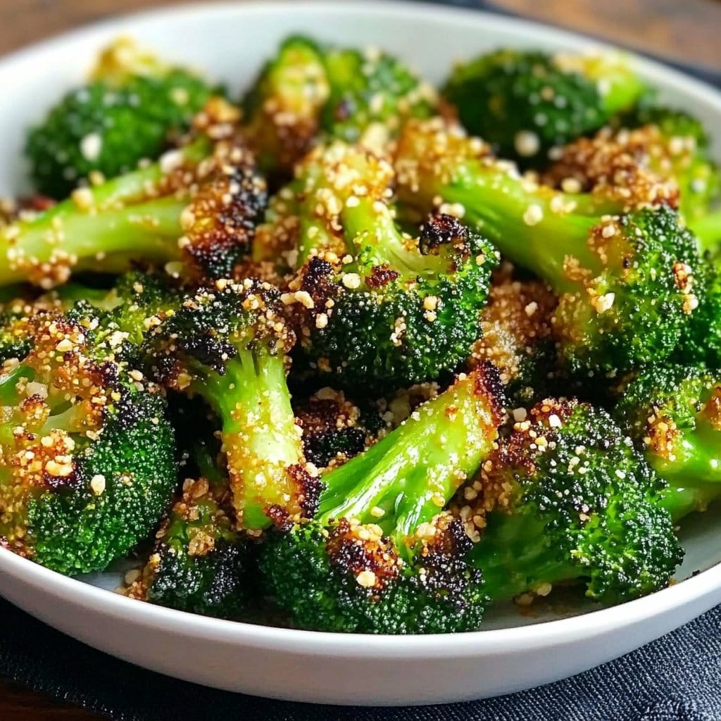 Crispy Garlic Air Fryer Broccoli