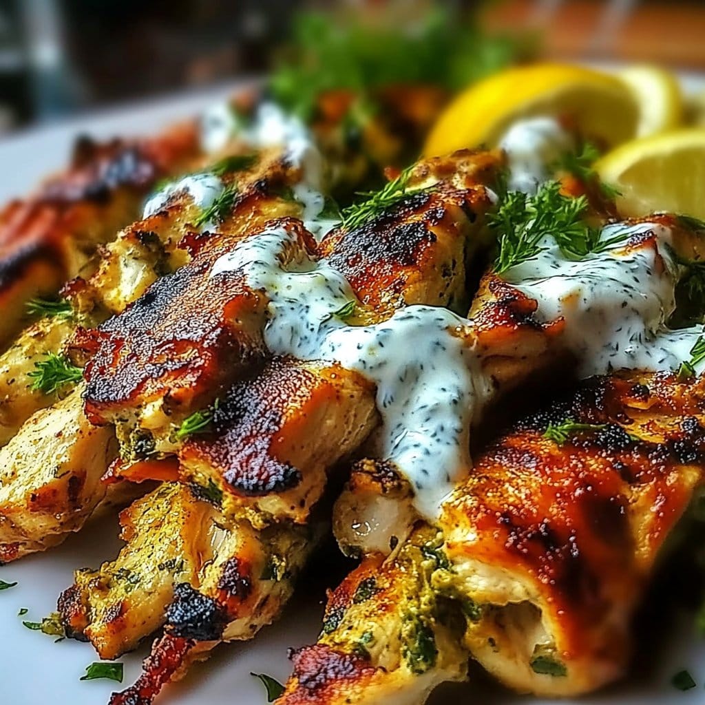 Chicken Shawarma with Yogurt Sauce