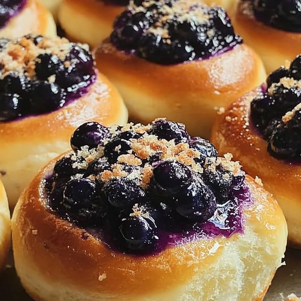 Blueberry Cheesecake Brioche Buns