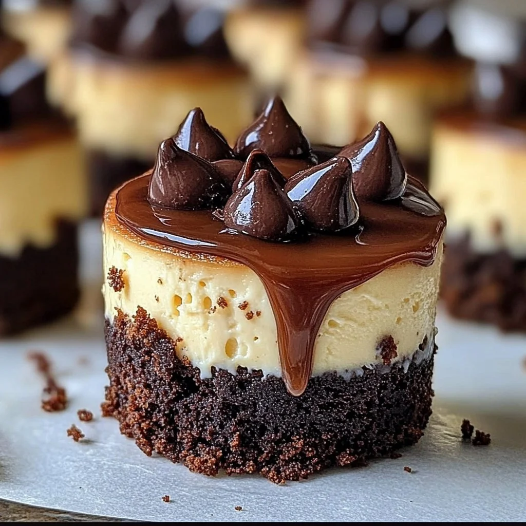 Brownie Bottom Mini Cheesecakes