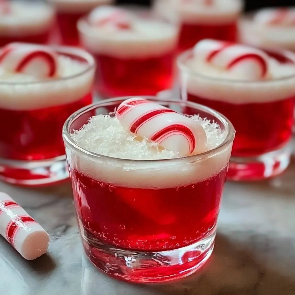 Candy Cane Jello Shots