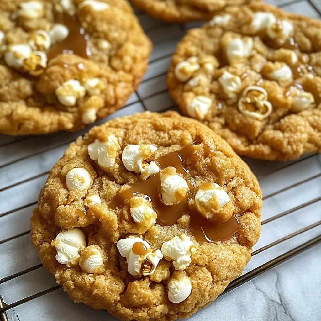 Caramel Popcorn Cookies