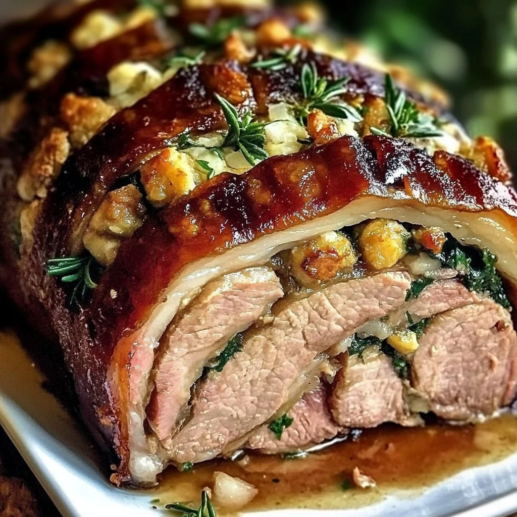 Christmas Stuffed Pork Roast Recipe