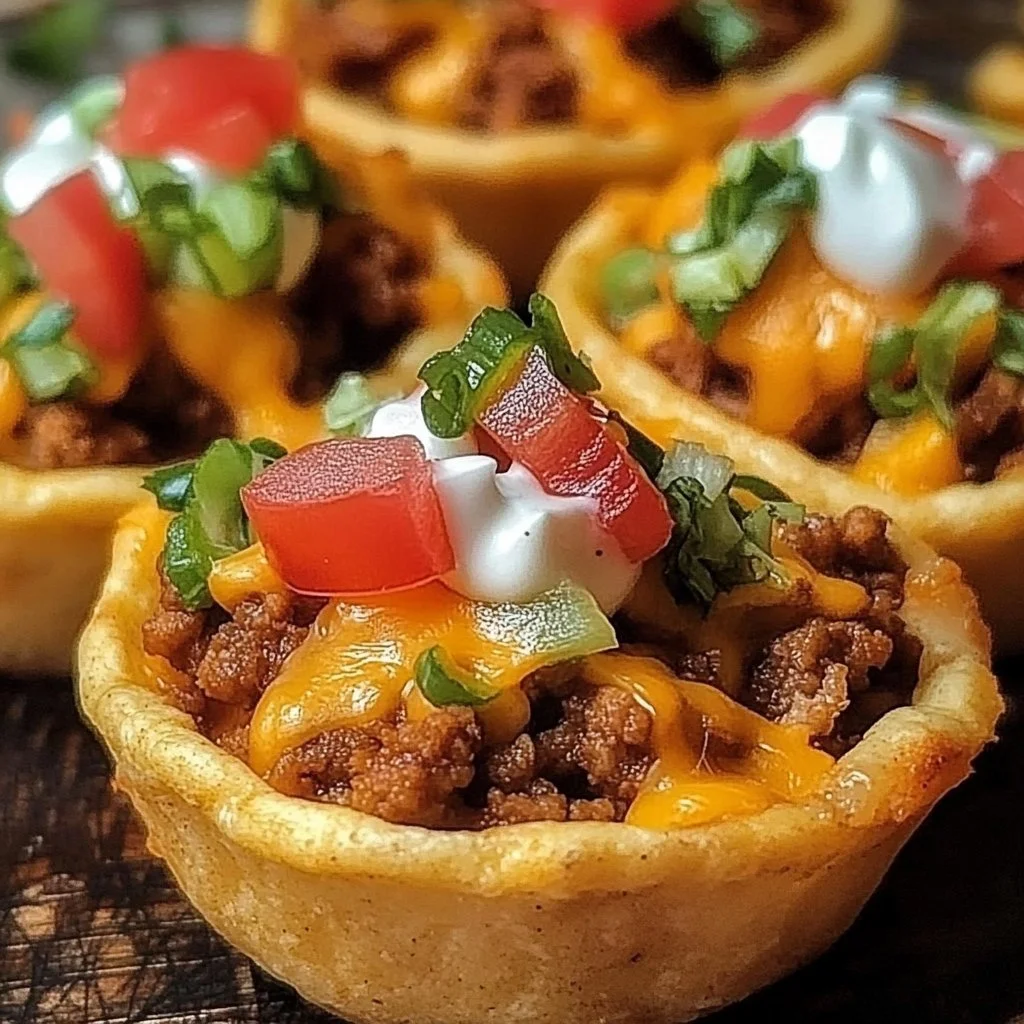 Cheesy Taco Cups Snack Bake