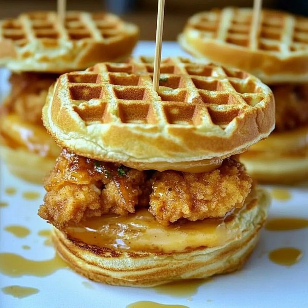 Chicken and Waffle Sliders: Game Day Eats