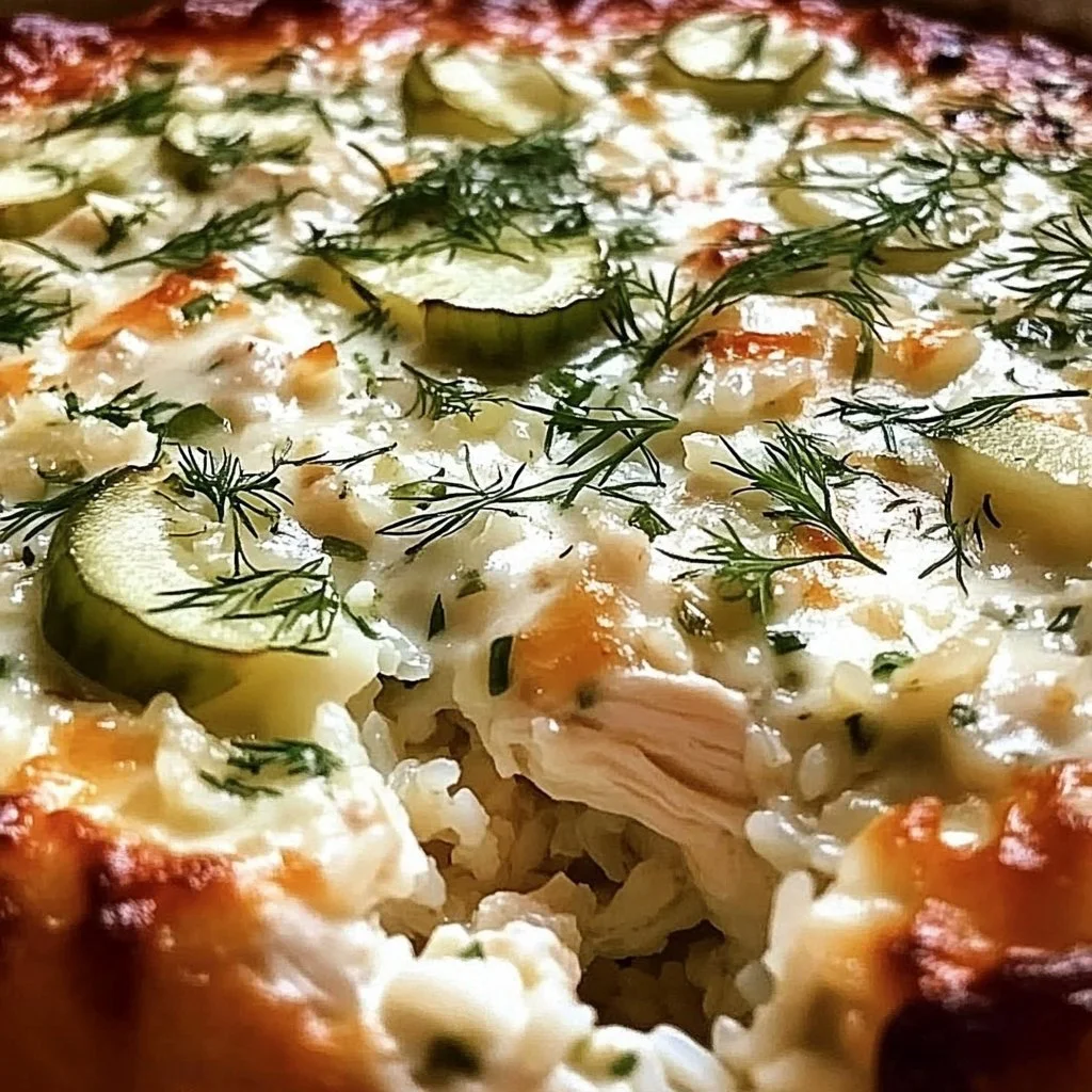 Delicious Chicken Tzatziki Rice Bake with fresh ingredients