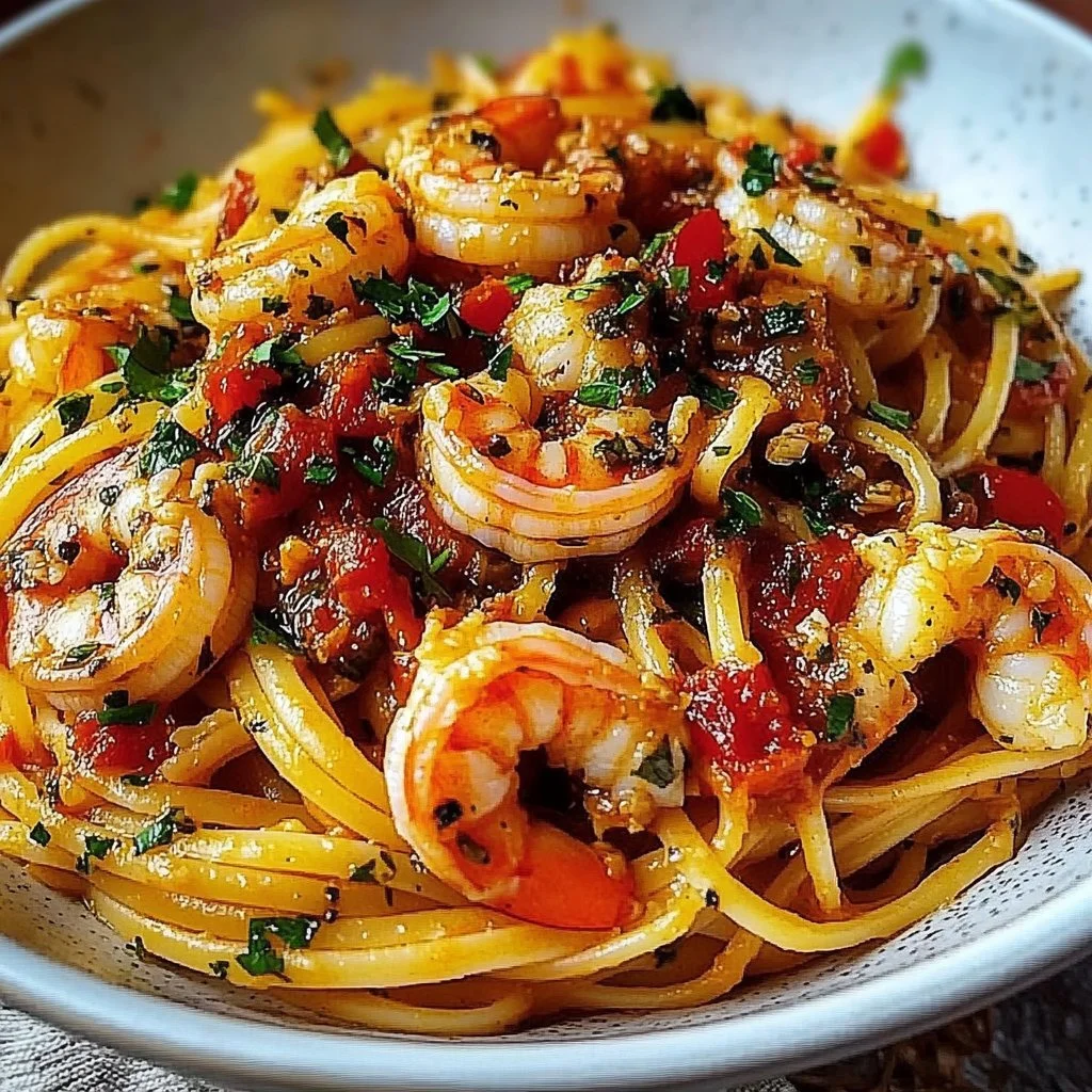 Chilli Garlic Prawn Pasta