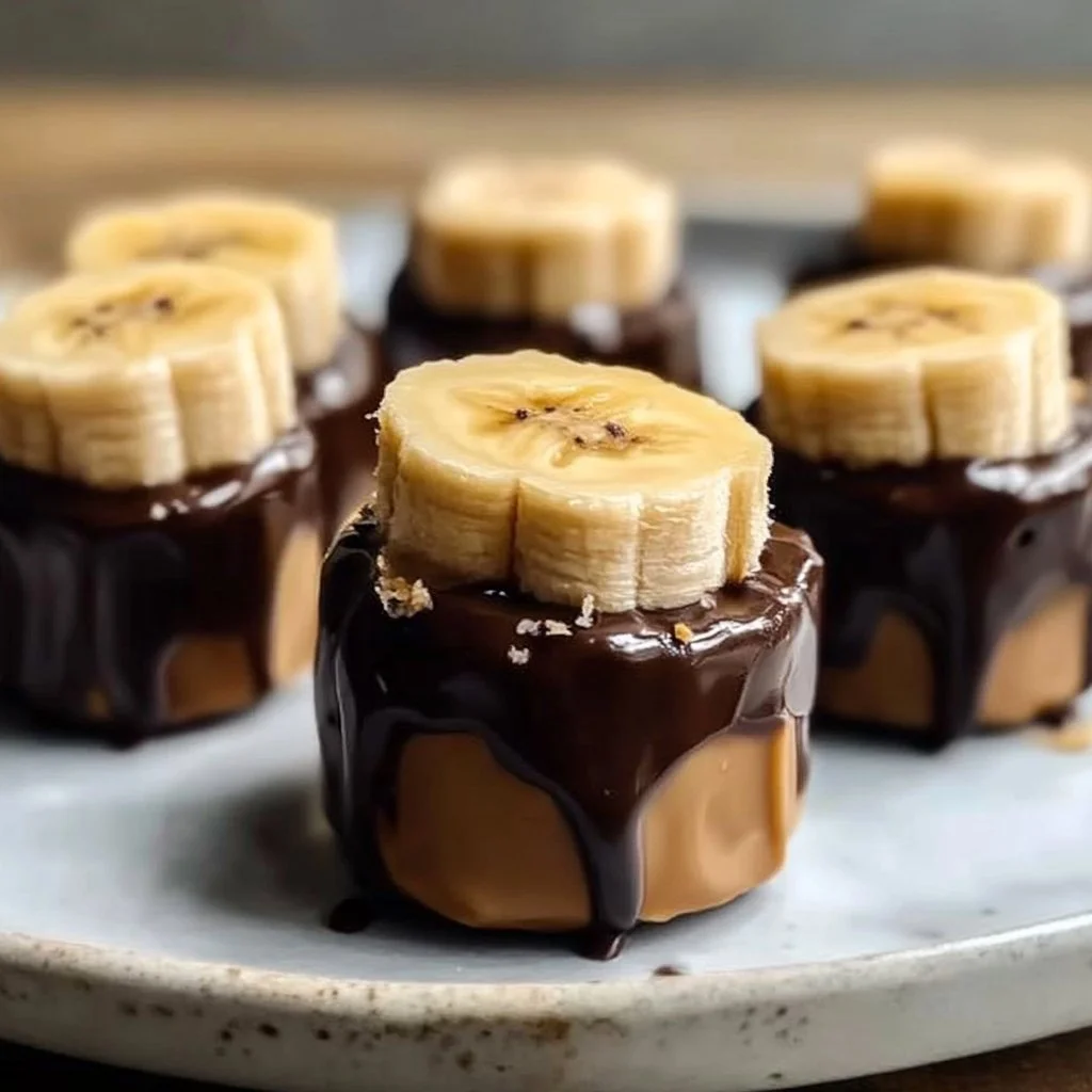 Dipped Peanut Butter Banana Bites