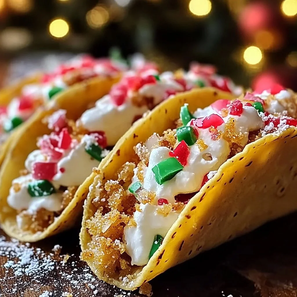 Christmas Cheesecake Tacos