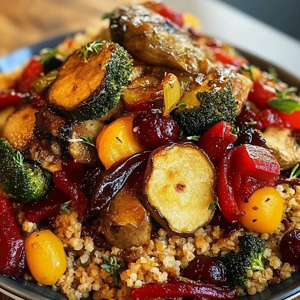Cozy vegan Christmas dinner table with festive dishes and decorations.